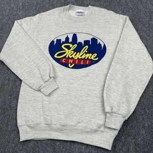 VTG 90s Velva Sheen Skyline Chili Crewneck Sweatshirt Adult Medium Stretch USA